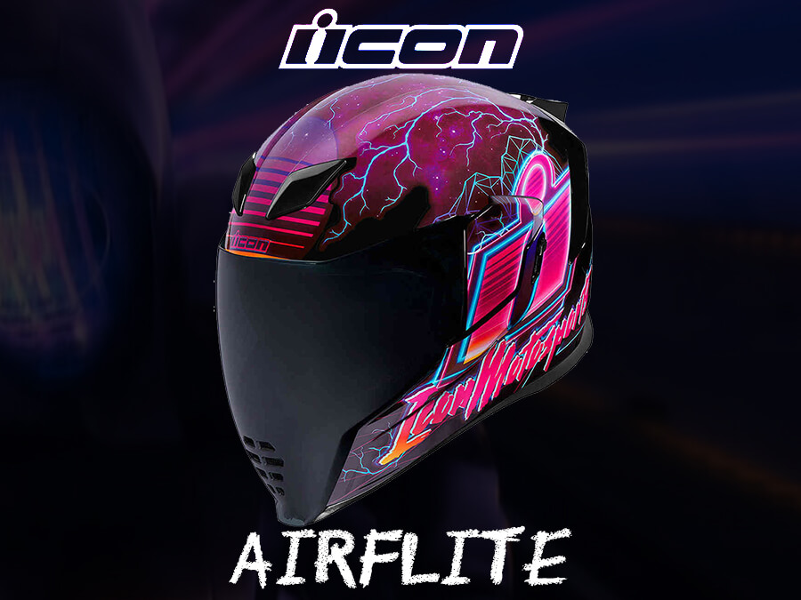 刺激的なフルフェイスヘルメット ICON Airflite（アイコン エアー ...